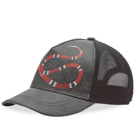 gucci hat with snake|Gucci Snake GG Jacquard Baseball Cap in Black for Men .